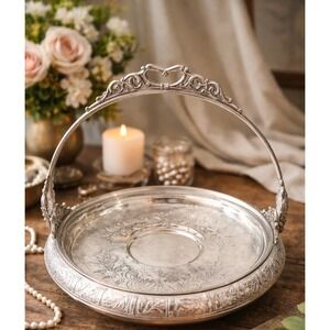 Antique Victorian Toronto Silver Plate Co Quadruple Plate Footed Dish c.1890s